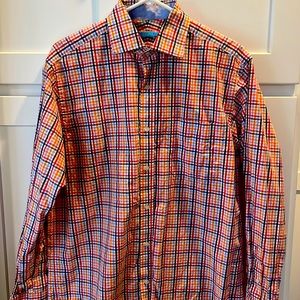 J. McLaughlin size small color pattern button up